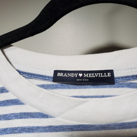 Brandy Melville Striped Crop Top - OS - Picture 2 of 3